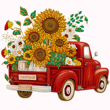 Load image into Gallery viewer, 2pcs Partial Special Diamond Painting Set - Summer sunflower and classic car (30*30CM)