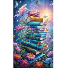 Load image into Gallery viewer, Diamond Painting - Full Round - flowers and books (50*85CM)