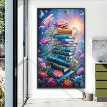 Load image into Gallery viewer, Diamond Painting - Full Round - flowers and books (50*85CM)