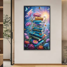 Load image into Gallery viewer, Diamond Painting - Full Round - flowers and books (50*85CM)