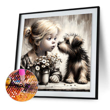Load image into Gallery viewer, Diamond Painting - Full Round - Pet and girl (30*30CM)