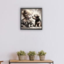 Load image into Gallery viewer, Diamond Painting - Full Round - Pet and girl (30*30CM)