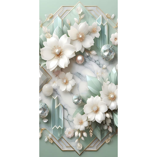 Diamond Painting - Full Round - Fresh flower mural (40*80CM)