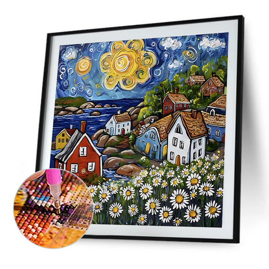 Diamond Painting - Full Round - Colorful house (40*40CM)