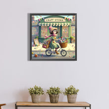 Load image into Gallery viewer, Diamond Painting - Full Round - Bicycle and girl (40*40CM)