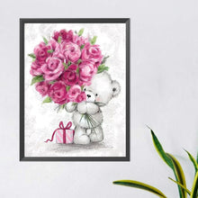 Load image into Gallery viewer, Diamond Painting - Full Round - Rose bear (40*50CM)