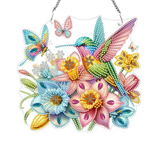 Load image into Gallery viewer, Acrylic Hummingbird 5D DIY Diamond Painting Dots Pendant for Wall Garden Decor