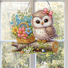 Load image into Gallery viewer, Acrylic Owl 5D DIY Diamond Painting Dots Pendant for Wall Garden Window Decor