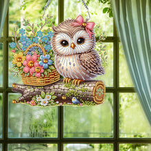 Load image into Gallery viewer, Acrylic Owl 5D DIY Diamond Painting Dots Pendant for Wall Garden Window Decor