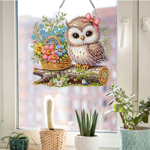 Load image into Gallery viewer, Acrylic Owl 5D DIY Diamond Painting Dots Pendant for Wall Garden Window Decor