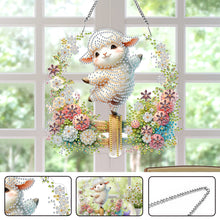 Load image into Gallery viewer, Acrylic Sheep 5D DIY Diamond Painting Dots Pendant for Wall Garden Window Decor