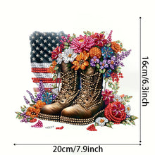 Load image into Gallery viewer, Acrylic Army Boots 5D DIY Diamond Painting Dots Pendant for Wall Garden Decor