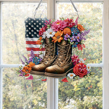 Load image into Gallery viewer, Acrylic Army Boots 5D DIY Diamond Painting Dots Pendant for Wall Garden Decor