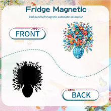 Load image into Gallery viewer, 6Pcs Acrylic Special Shape Flower Fridge Stickers Diamond Painting Fridge Magnet