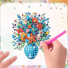 Load image into Gallery viewer, 6Pcs Acrylic Special Shape Flower Fridge Stickers Diamond Painting Fridge Magnet