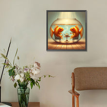 Load image into Gallery viewer, Diamond Painting - Full Round - Goldfish in fish tank (30*30CM)