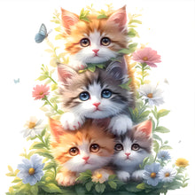 Load image into Gallery viewer, Diamond Painting - Full Round - Cute cat (30*30CM)