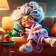 Load image into Gallery viewer, Diamond Painting - Full Round - Funny old lady (40*40CM)