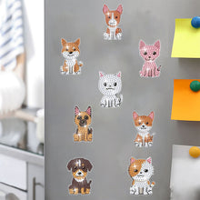 Load image into Gallery viewer, 8Pcs Special Shape Puppy Diamond Painting Fridge Magnet for Fridge Whiteboards