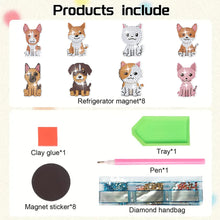 Load image into Gallery viewer, 8Pcs Special Shape Puppy Diamond Painting Fridge Magnet for Fridge Whiteboards