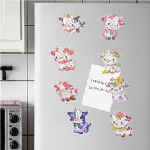 Load image into Gallery viewer, 8Pcs Special Shape Calf Diamond Painting Fridge Magnet for Fridge Whiteboards