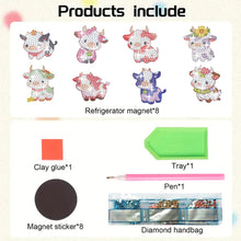 Load image into Gallery viewer, 8Pcs Special Shape Calf Diamond Painting Fridge Magnet for Fridge Whiteboards
