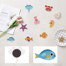 Load image into Gallery viewer, 8Pcs Special Shape Ocean Animals Diamond Painting Fridge Magnet for Home Decor