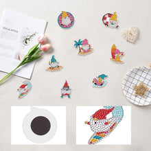 Load image into Gallery viewer, 8Pcs Special Shape Ocean Gnomes Diamond Painting Fridge Magnet for Home Decor