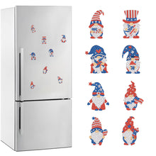 Load image into Gallery viewer, 8Pcs Special Shape Independence Day Gnomes Diamond Painting Fridge Magnet
