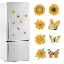 Load image into Gallery viewer, 8Pcs Special Shape Sunflowers Butterflies Diamond Painting Fridge Magnet