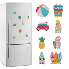 Load image into Gallery viewer, 8Pcs Special Shape Summer Beach Diamond Painting Fridge Magnet for Home Decor