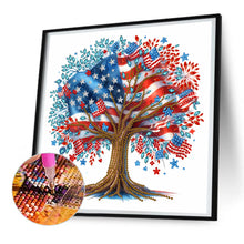 Load image into Gallery viewer, Diamond Painting - Partial Special Shaped - Independence Day tree (30*30CM)