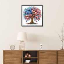 Load image into Gallery viewer, Diamond Painting - Partial Special Shaped - Independence Day tree (30*30CM)