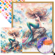 Load image into Gallery viewer, AB Diamond Painting - Full Round - Mermaid girl (40*50CM)