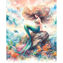 Load image into Gallery viewer, AB Diamond Painting - Full Round - Mermaid girl (40*50CM)