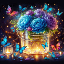 Load image into Gallery viewer, Diamond Painting - Full Round - Flowers and butterflies (40*40CM)