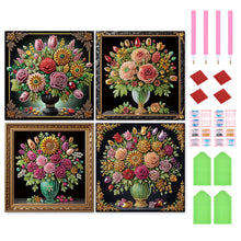 Load image into Gallery viewer, 4pcs Partial Special Diamond Painting Set - Dark vase (30*30CM)