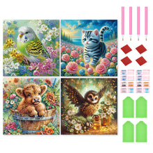 Load image into Gallery viewer, 4pcs Partial Special Diamond Painting Set - Animal series (40*40CM)