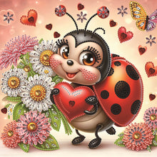 Load image into Gallery viewer, Diamond Painting - Partial Special Shaped - Cute ladybug (30*30CM)