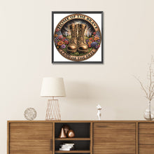 Load image into Gallery viewer, Diamond Painting - Partial Special Shaped - Round brand military boots (30*30CM)