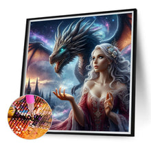 Load image into Gallery viewer, Diamond Painting - Full Round - Girl and dinosaur (40*40CM)