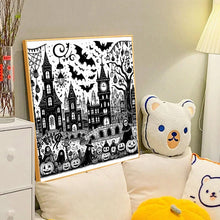 Load image into Gallery viewer, Diamond Painting - Full Round - Horror black and white street scene (40*40CM)