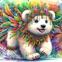 Load image into Gallery viewer, 4pcs Round Diamond Painting Set - Indian colorful feathered animals (40*40CM)