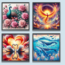 Load image into Gallery viewer, 4pcs Round Diamond Painting Set - Animal series (40*40CM)