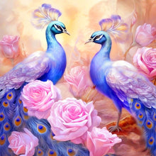 Load image into Gallery viewer, 4pcs Round Diamond Painting Set - Animal series (30*30CM)