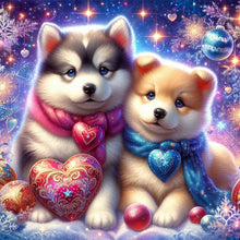 Load image into Gallery viewer, 4pcs Round Diamond Painting Set - Animal series (30*30CM)