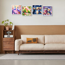 Load image into Gallery viewer, 4pcs Round Diamond Painting Set - Animal series (30*30CM)