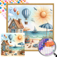 Load image into Gallery viewer, AB Diamond Painting - Full Round - Beach hut (40*40CM)