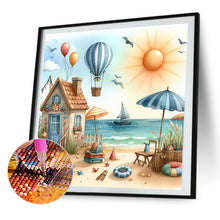Load image into Gallery viewer, AB Diamond Painting - Full Round - Beach hut (40*40CM)