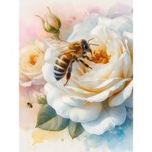 Load image into Gallery viewer, Diamond Painting - Full Round - Bee and flower (30*40CM)